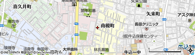 東京都新宿区南榎町42周辺の地図