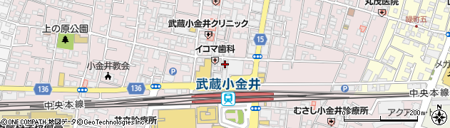 宮地楽器　小金井支店周辺の地図