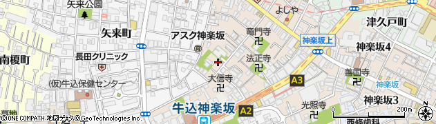 東京都新宿区横寺町17周辺の地図