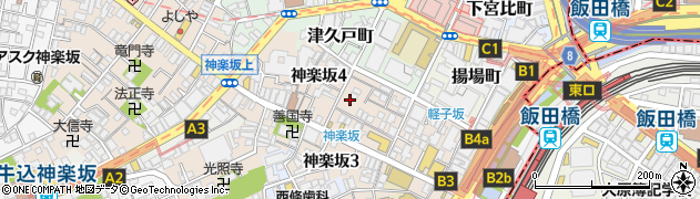 神楽坂ストレスクリニック周辺の地図