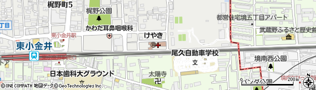 小金井市　児童発達支援センターきらり周辺の地図