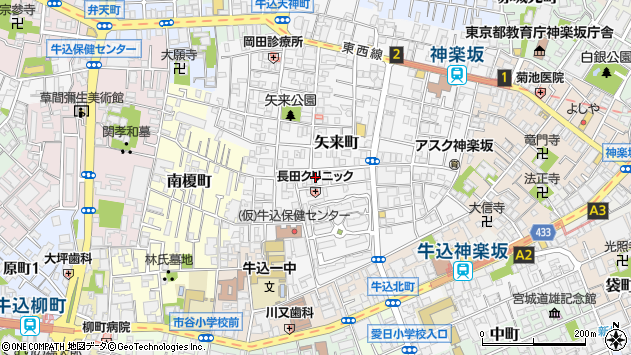 〒162-0805 東京都新宿区矢来町の地図