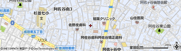 東京都杉並区阿佐谷南3丁目28周辺の地図