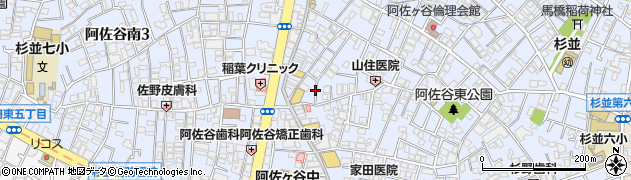 東京都杉並区阿佐谷南周辺の地図