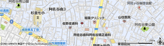 東京都杉並区阿佐谷南3丁目28-3周辺の地図