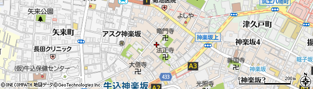 東京都新宿区横寺町36周辺の地図