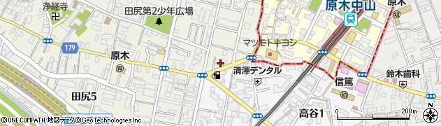 京葉銀行原木中山支店周辺の地図