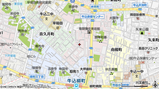 〒162-0851 東京都新宿区弁天町の地図