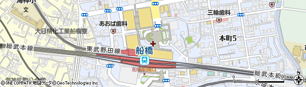 船橋駅北口周辺の地図