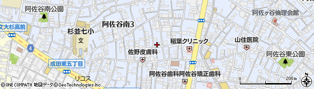 東京都杉並区阿佐谷南3丁目26-2周辺の地図
