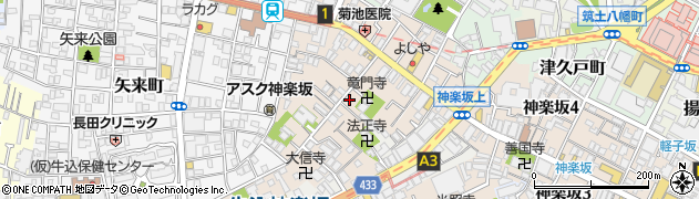 東京都新宿区横寺町35-2周辺の地図