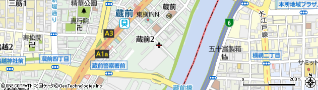 東京都台東区蔵前2丁目周辺の地図