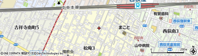 東京都杉並区松庵3丁目周辺の地図