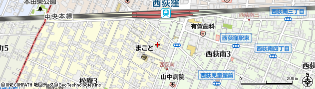 東京都杉並区松庵3丁目38周辺の地図