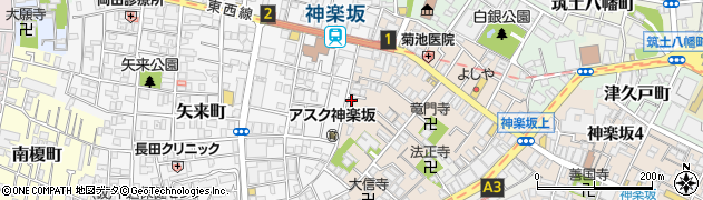 東京都新宿区横寺町29周辺の地図