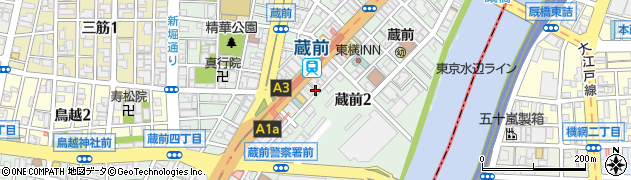 東京都台東区蔵前周辺の地図