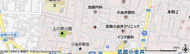 東京都小金井市本町5丁目周辺の地図