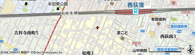 東京都杉並区松庵3丁目25-16周辺の地図