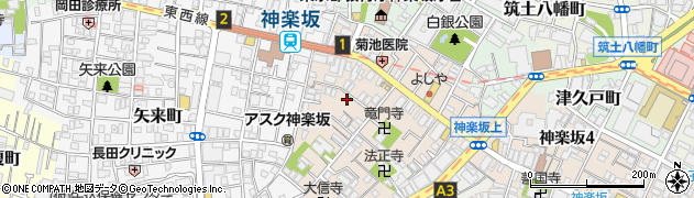 東京都新宿区横寺町7周辺の地図