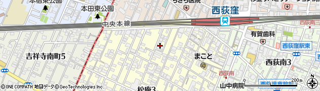 東京都杉並区松庵3丁目25-3周辺の地図