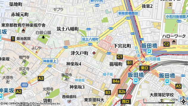 〒162-0821 東京都新宿区津久戸町の地図