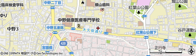東京都中野区中野2丁目18周辺の地図