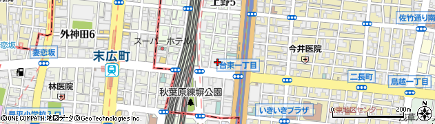 東京都台東区上野5丁目2周辺の地図