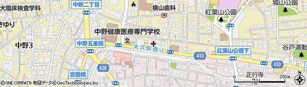 東京都中野区中野2丁目18-4周辺の地図