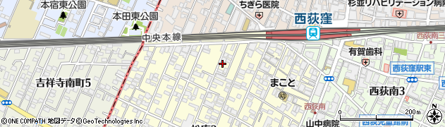東京都杉並区松庵3丁目25-4周辺の地図