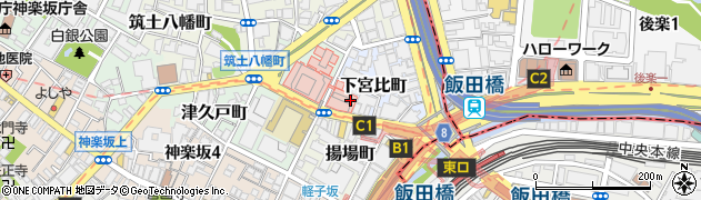 東京都新宿区下宮比町3周辺の地図