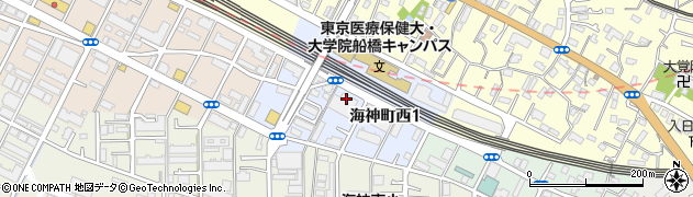 千葉県船橋市海神町西周辺の地図