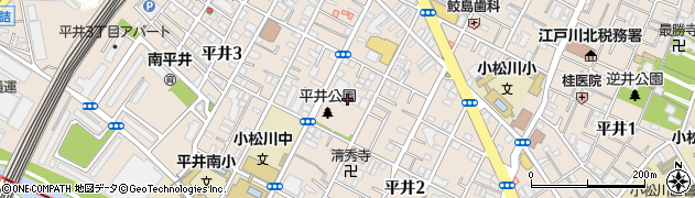 東京都江戸川区平井2丁目16周辺の地図
