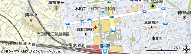 株式会社伊藤楽器　ヤマハ音楽教室船橋センター周辺の地図