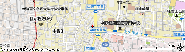 なか卯中野南口店周辺の地図