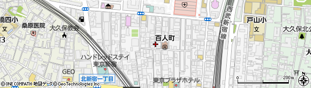 東京都新宿区百人町2丁目周辺の地図