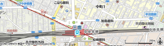 松屋 三鷹店周辺の地図