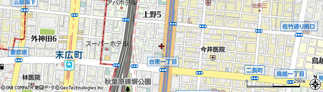 東京都台東区上野5丁目5周辺の地図