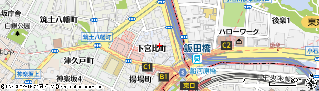 東京都新宿区下宮比町2周辺の地図