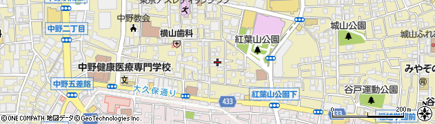 東京都中野区中野2丁目3周辺の地図