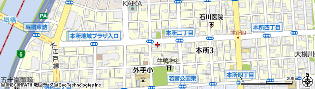 東京都墨田区本所周辺の地図