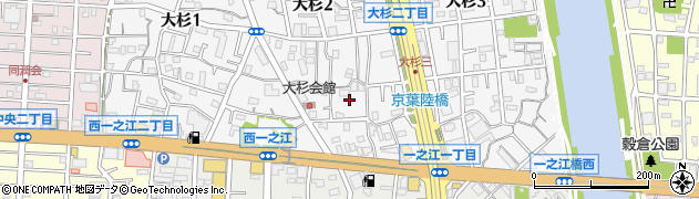 東京都江戸川区大杉2丁目20周辺の地図