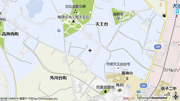 〒288-0024 千葉県銚子市天王台の地図