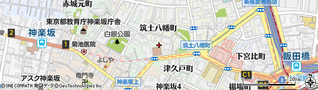 東京都新宿区筑土八幡町5周辺の地図