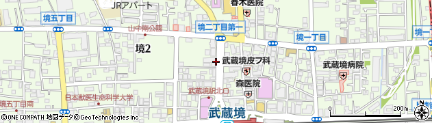 武蔵境駅北口　第２自転車駐車場周辺の地図