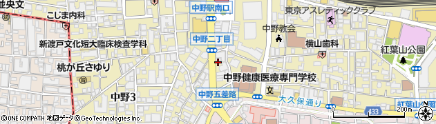 松屋 中野南口店周辺の地図