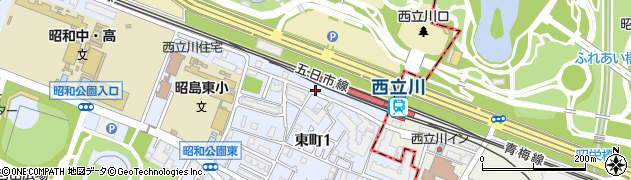 西立川駅南自転車等駐車場周辺の地図
