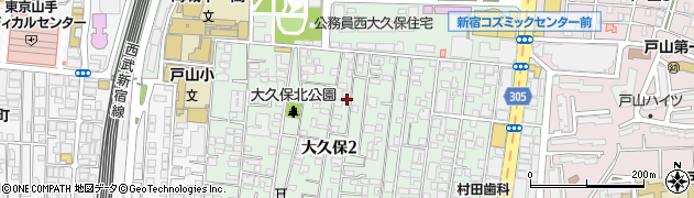 東京都新宿区大久保周辺の地図