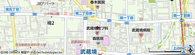 武蔵野境郵便局 ＡＴＭ周辺の地図