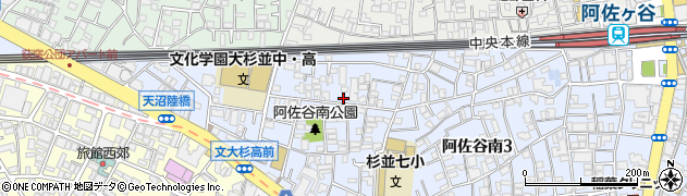 東京都杉並区阿佐谷南3丁目47-7周辺の地図