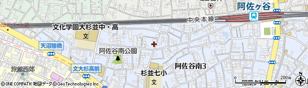 東京都杉並区阿佐谷南3丁目47-38周辺の地図